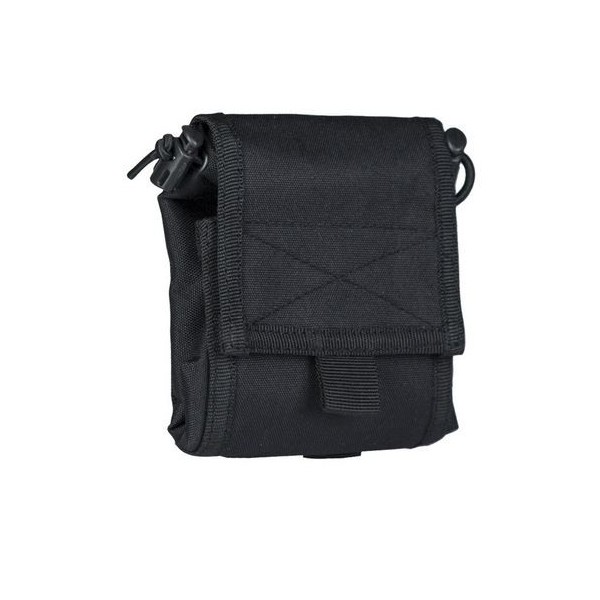 BLACK EMPTY SHELL POUCH COLLAPS